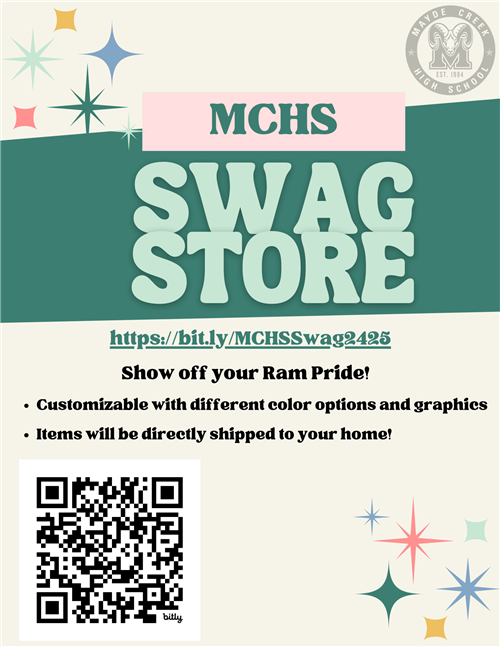 Flyer describing the swag store information